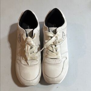 Guess Cream Lace-Up Sneakers
